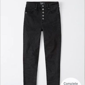 Abercrombie Curve Love Black High Rise Skinny Jeans
